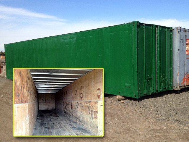 40 foot green storage container