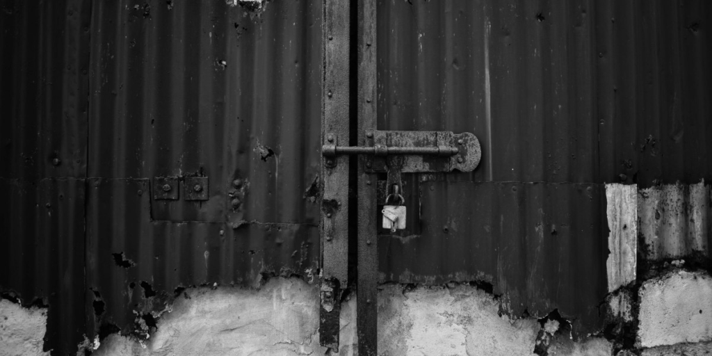 black container door lock